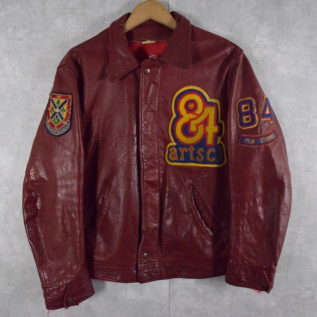 70s 70年代 80s 80年代 カナダ製 ライダース スタジャン カレッジ