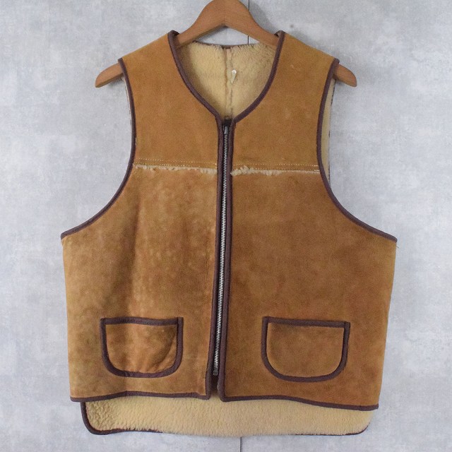 70年代 70s ボア 革 ブラウン | ビンテージ古着屋Feeet 通販 名古屋
