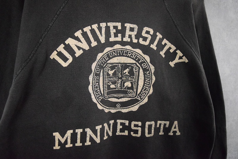 60s 60年代 カレッジスウェット 炭黒 │ヴィテージ古着屋Feeet 通販