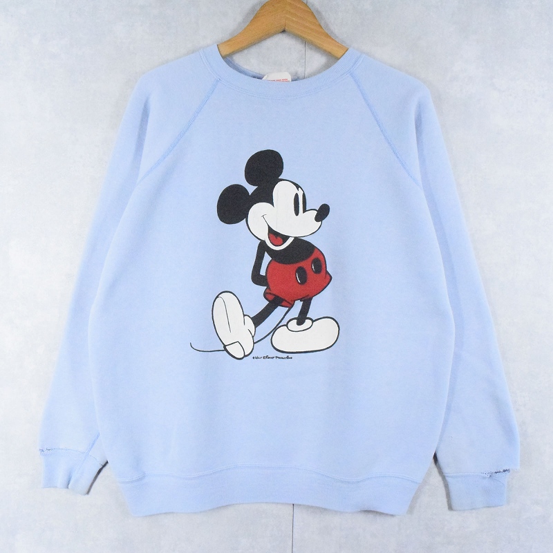 80年代 80s ウォルトディズニー キャラクター トレーナー 水色