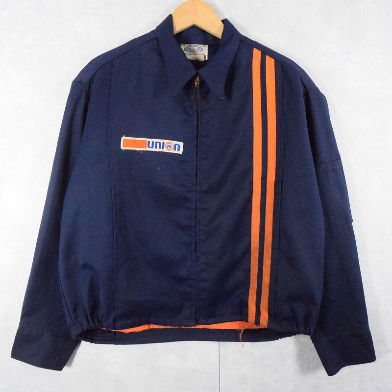 60s 70s 60年代 70年代 紺 ネイビー レーシングジャケット レーヨン