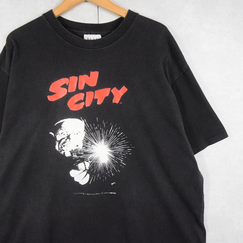 90s 90年代 フランクミラー シンシティ 黒 ブラック 半袖 アメリカ製