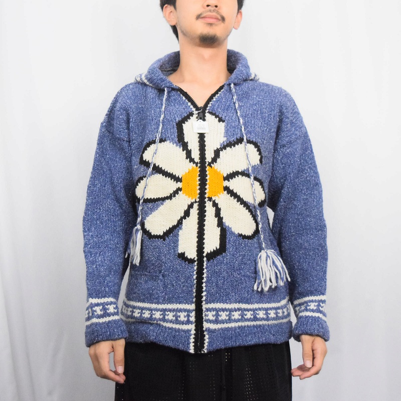 花柄 エクアドルニット ジップパーカー │ヴィテージ古着屋Feeet 通販
