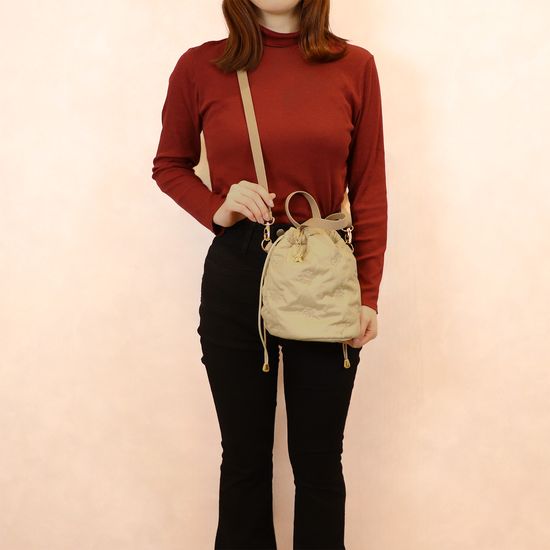 ハイジ 巾着ショルダーバッグ HE-257319(ベージュ): FEILER