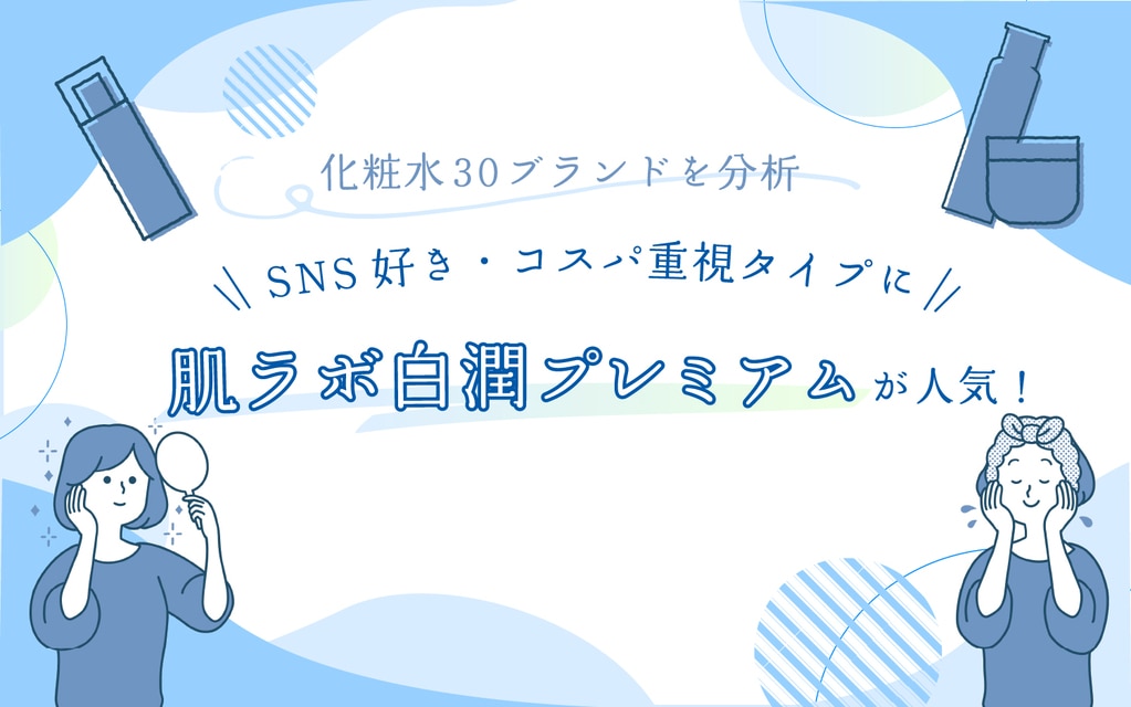 化粧水30ブランドを分析】SNS好き・コスパ重視タイプに「肌ラボ白潤