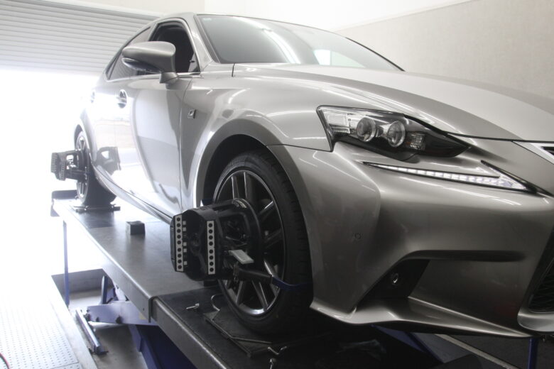 レクサス RCにエスペリアのスーパーダウンサスの取り付けと四輪