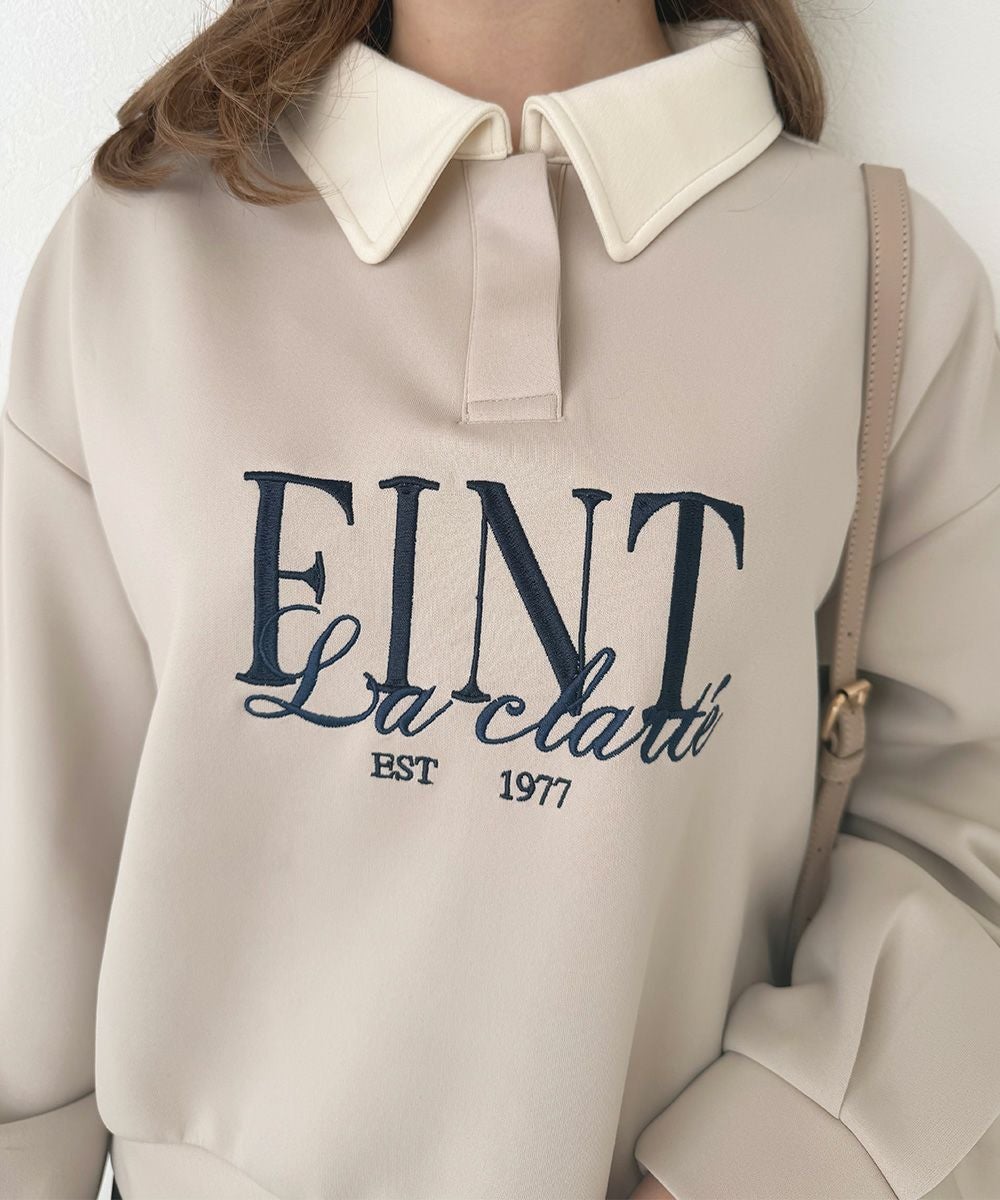 フレンチロゴ刺繍クレリック衿スウェット/F i.n.t [57AI03j001] | F