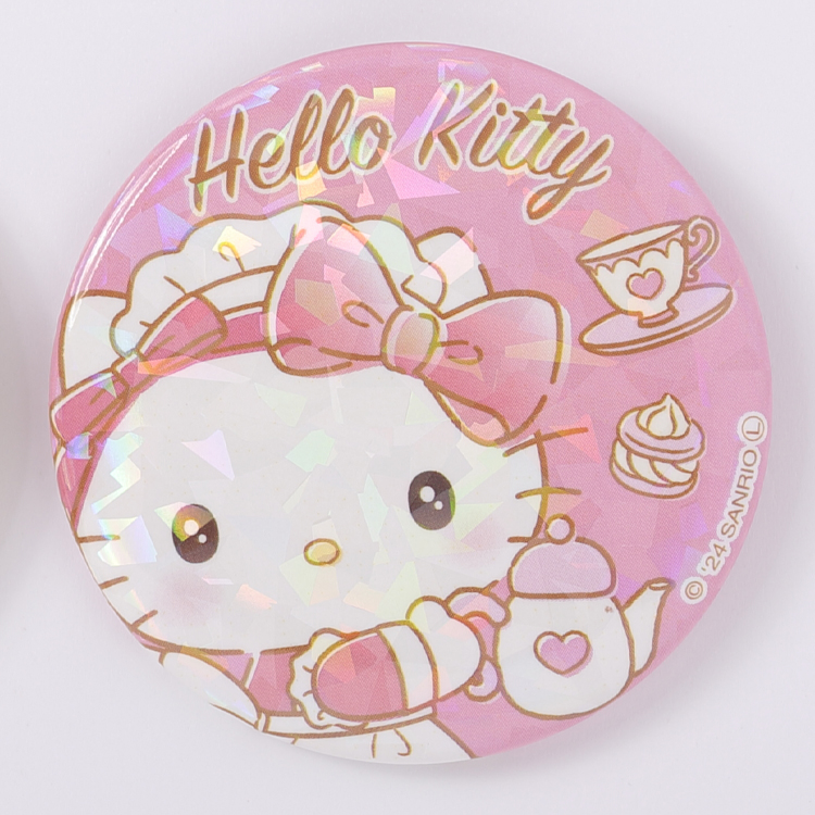 サンリオキャラクターズ ティータイム ホログラム缶バッジ｜むにゅ