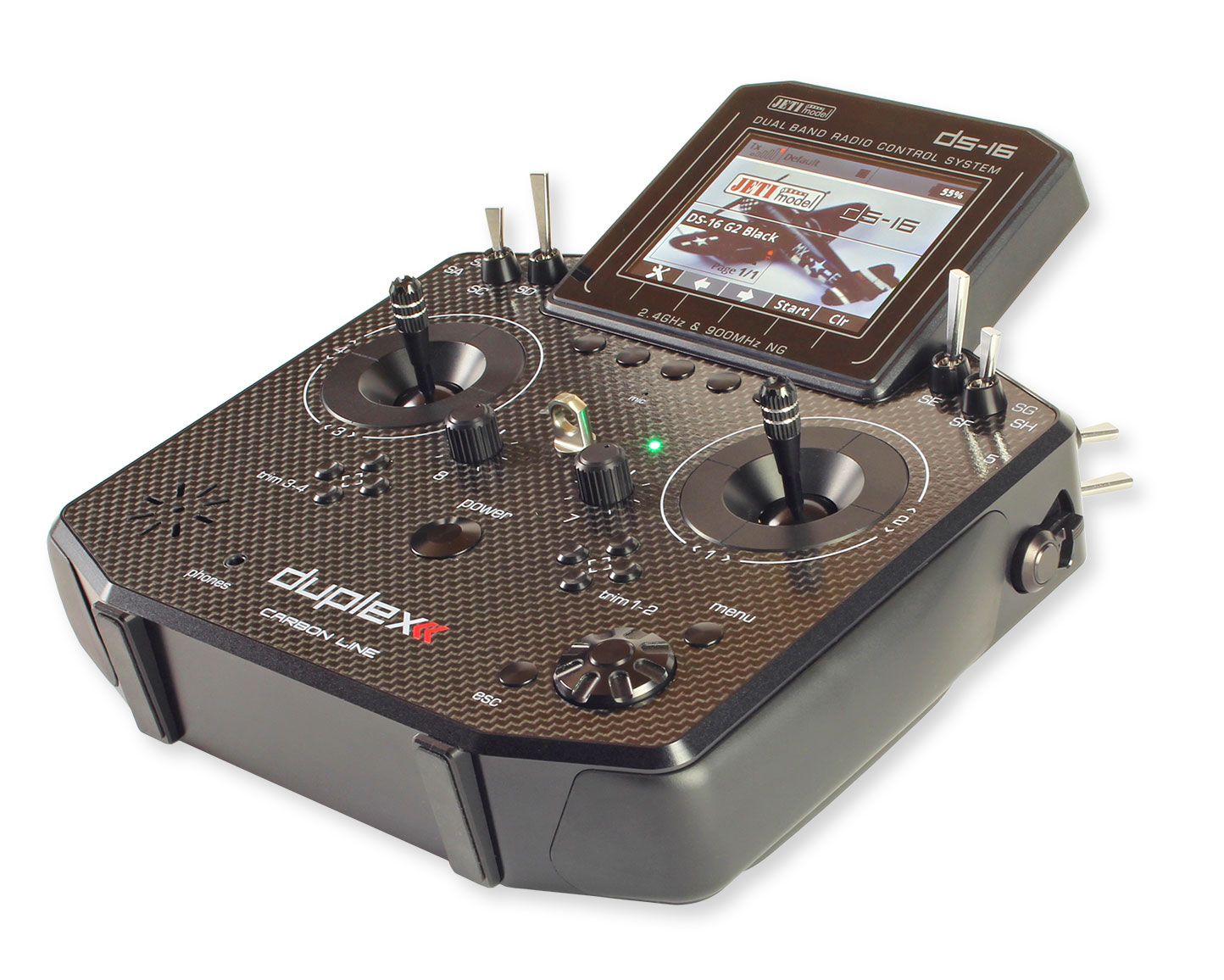 Jeti Duplex DS-16 G2 Carbon Black Diamond 2.4GHz/900MHz w/Rx R10