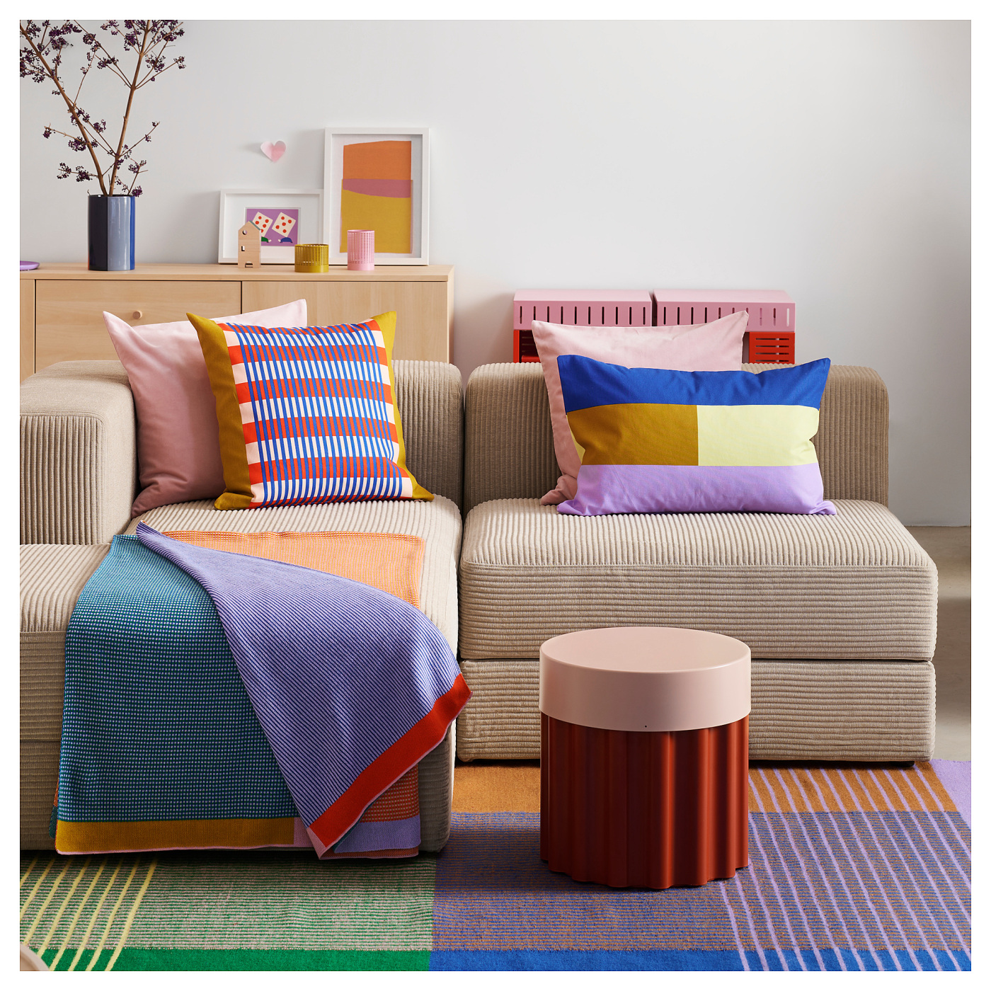 TESAMMANS rug, flatwoven multicolour - IKEA