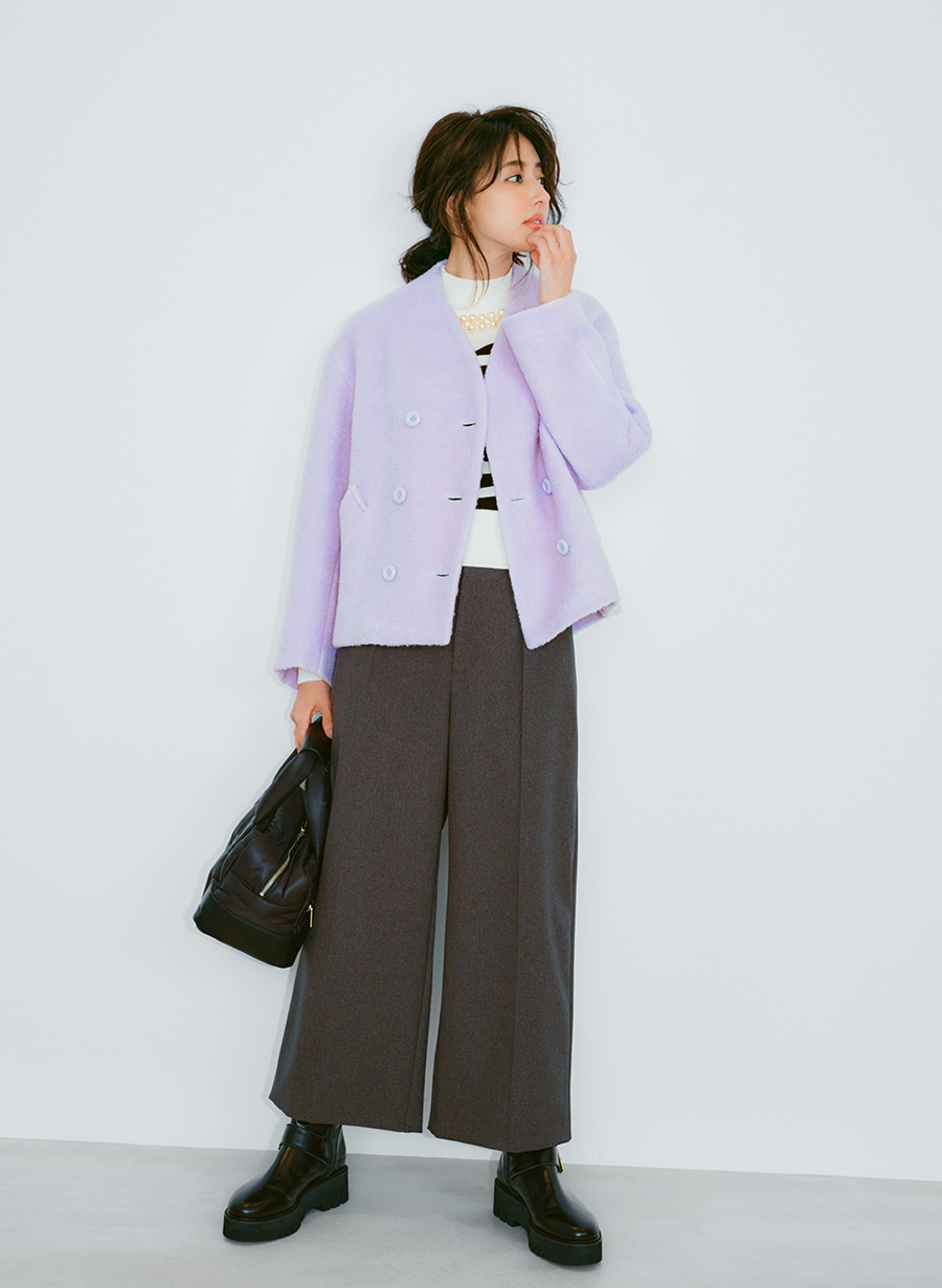 ニュージーランドウール パイルショートコート｜LOUNIE（ルーニィ