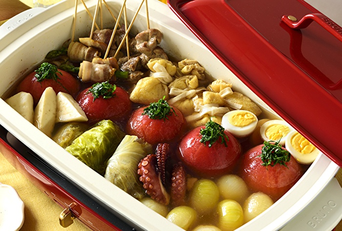 ホットプレート グランデサイズのレシピ ごろごろトマトODEN