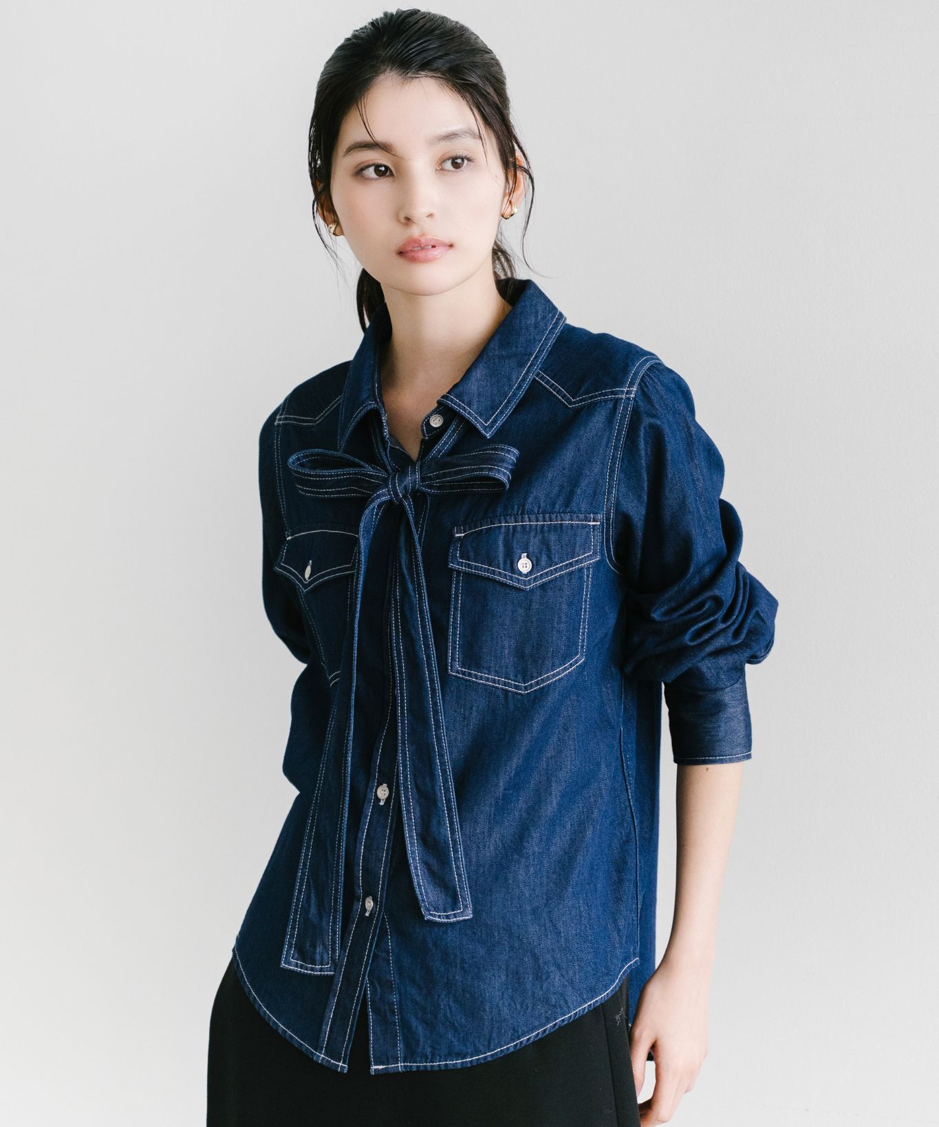 デニムボウタイシャツ｜Stola.（ストラ）公式通販サイト