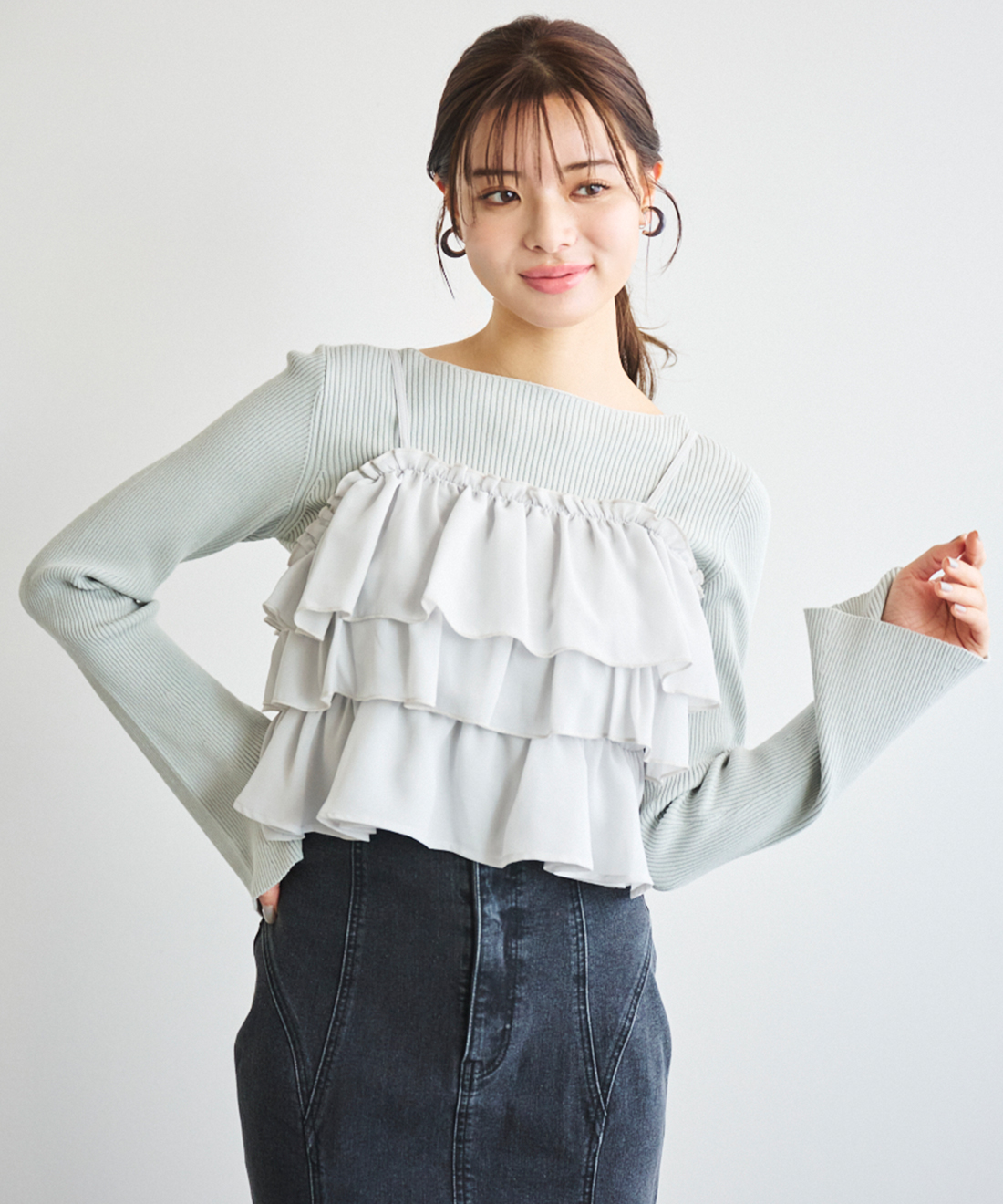 ティアードキャミソール＆ニットセット｜PETAL ONLINE（ペタルオンライン）