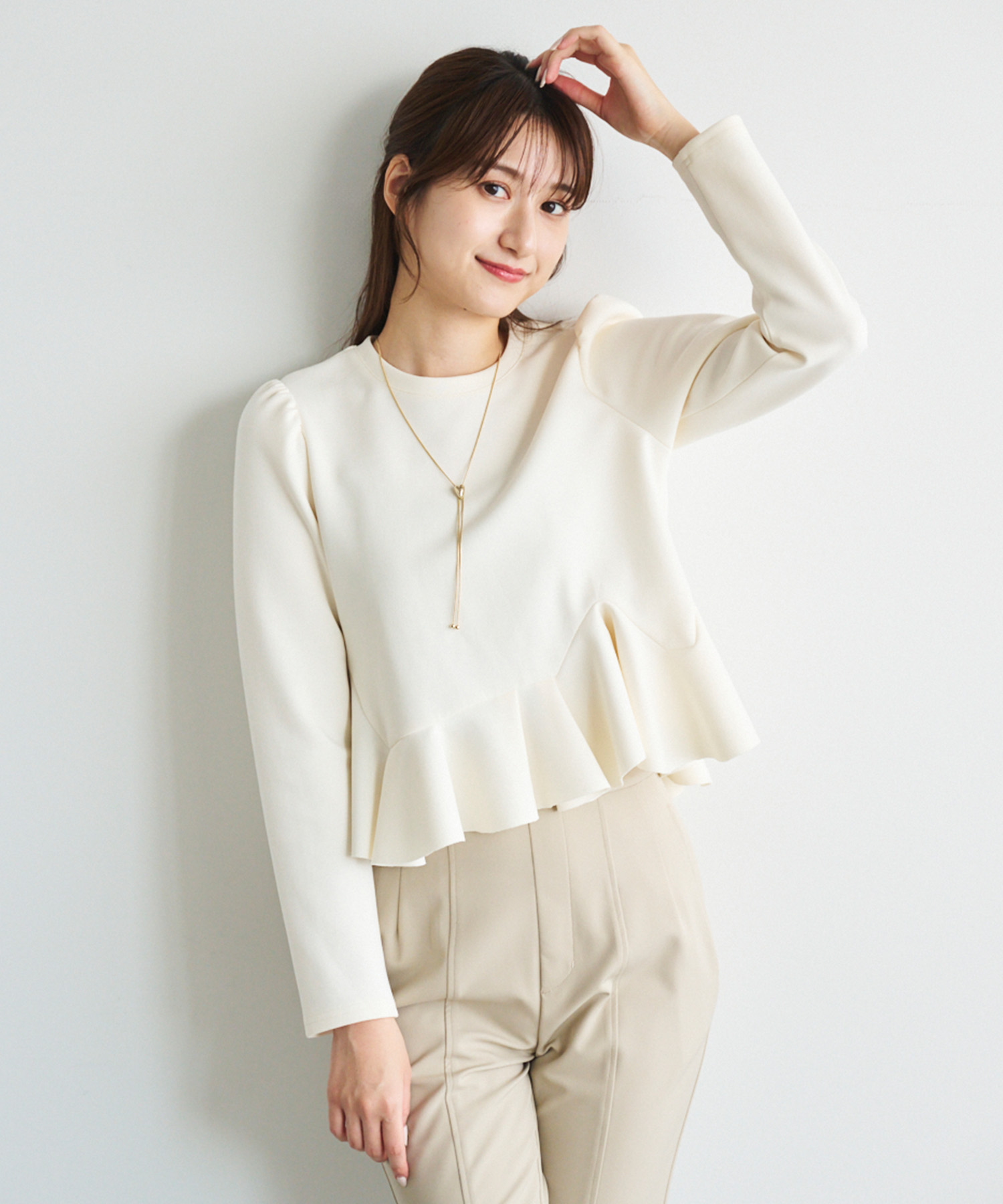 アシメペプラムブラウス｜PETAL ONLINE（ペタルオンライン）