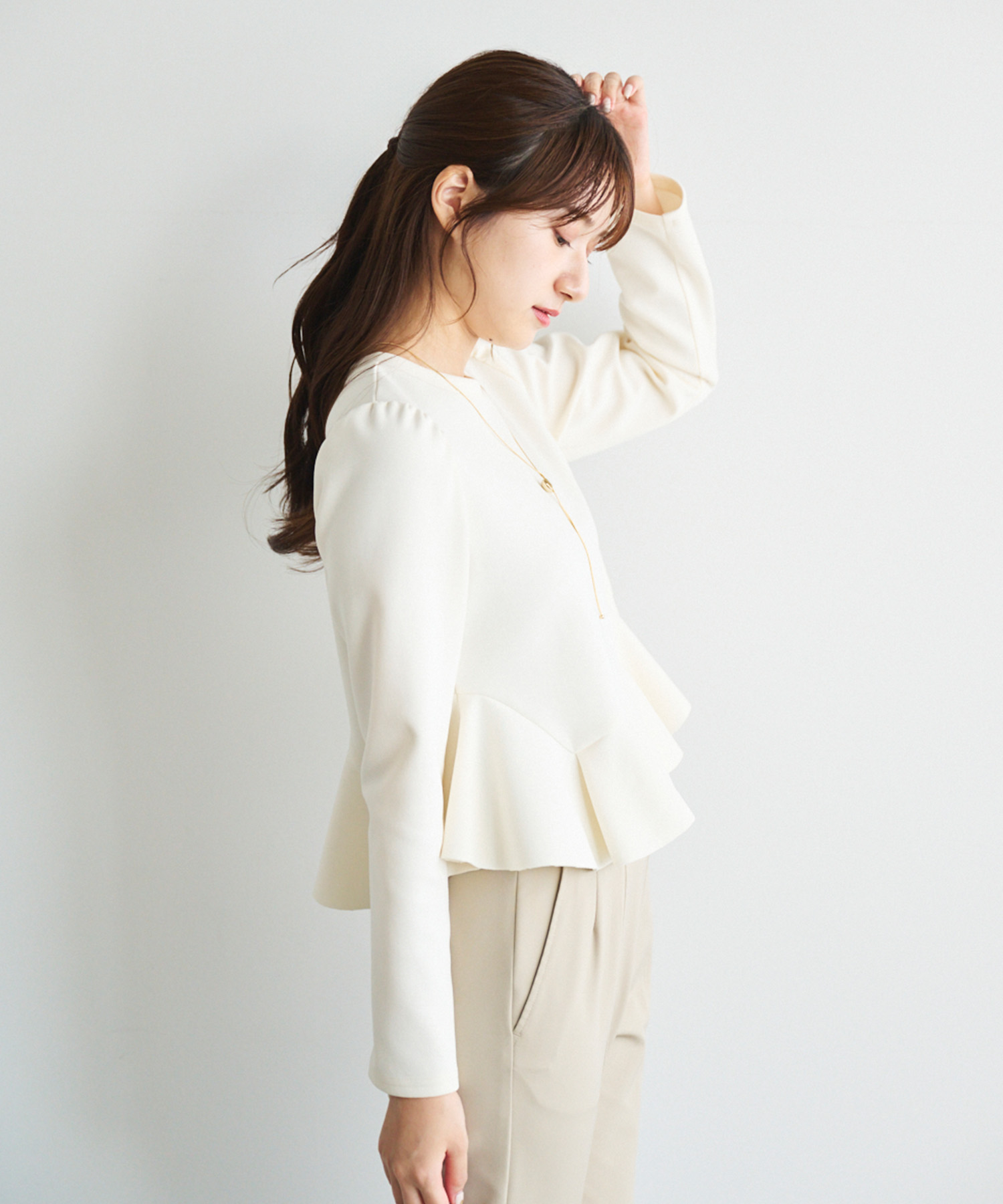 アシメペプラムブラウス｜PETAL ONLINE（ペタルオンライン）