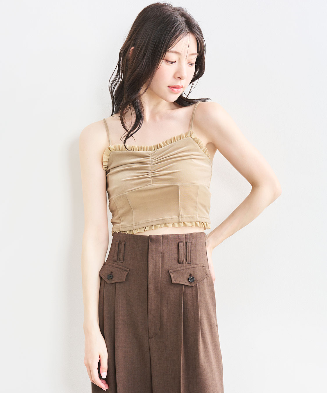 ベロアビスチェキャミソール｜PETAL ONLINE（ペタルオンライン）