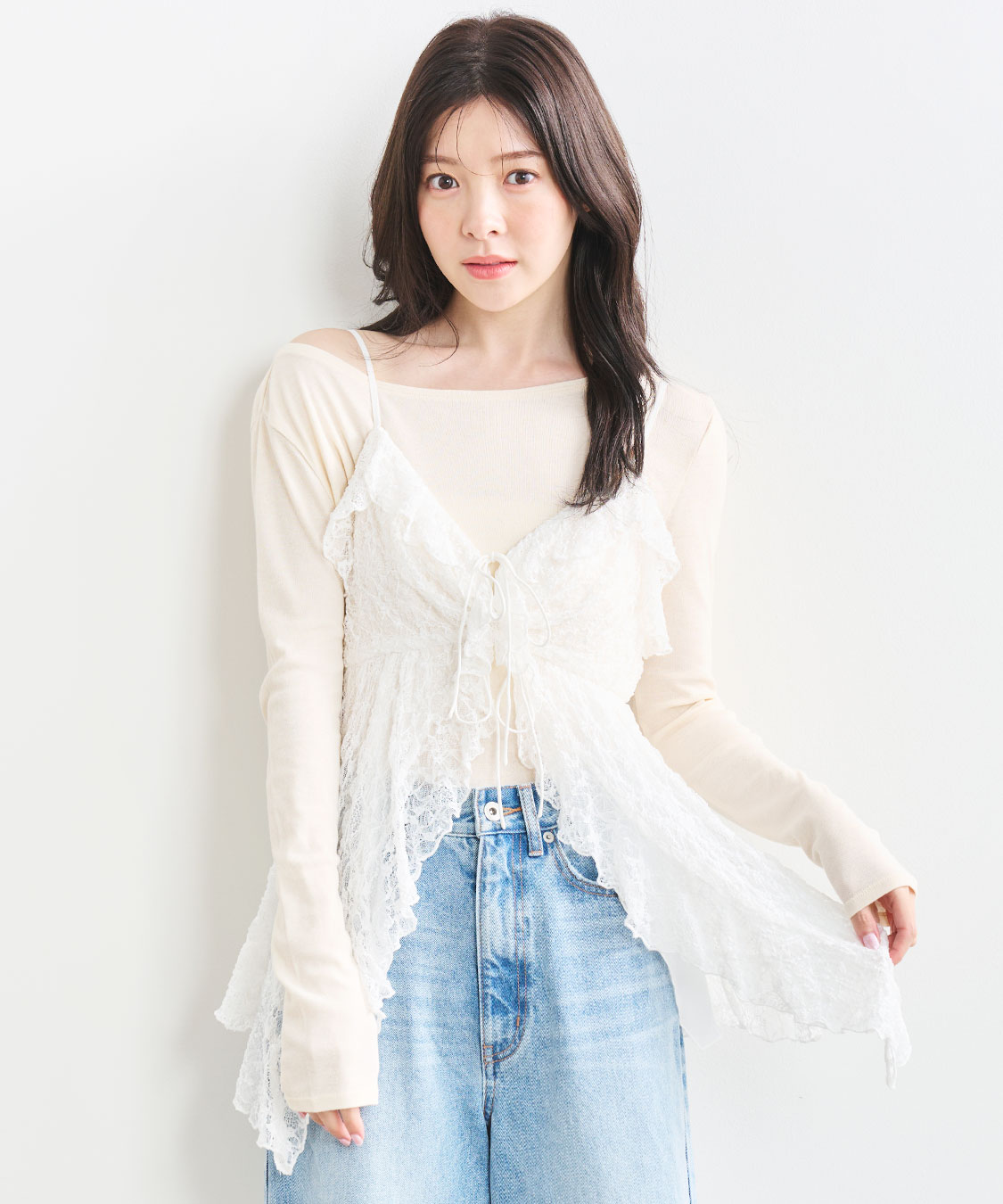 レースラッフルキャミソール｜PETAL ONLINE（ペタルオンライン）