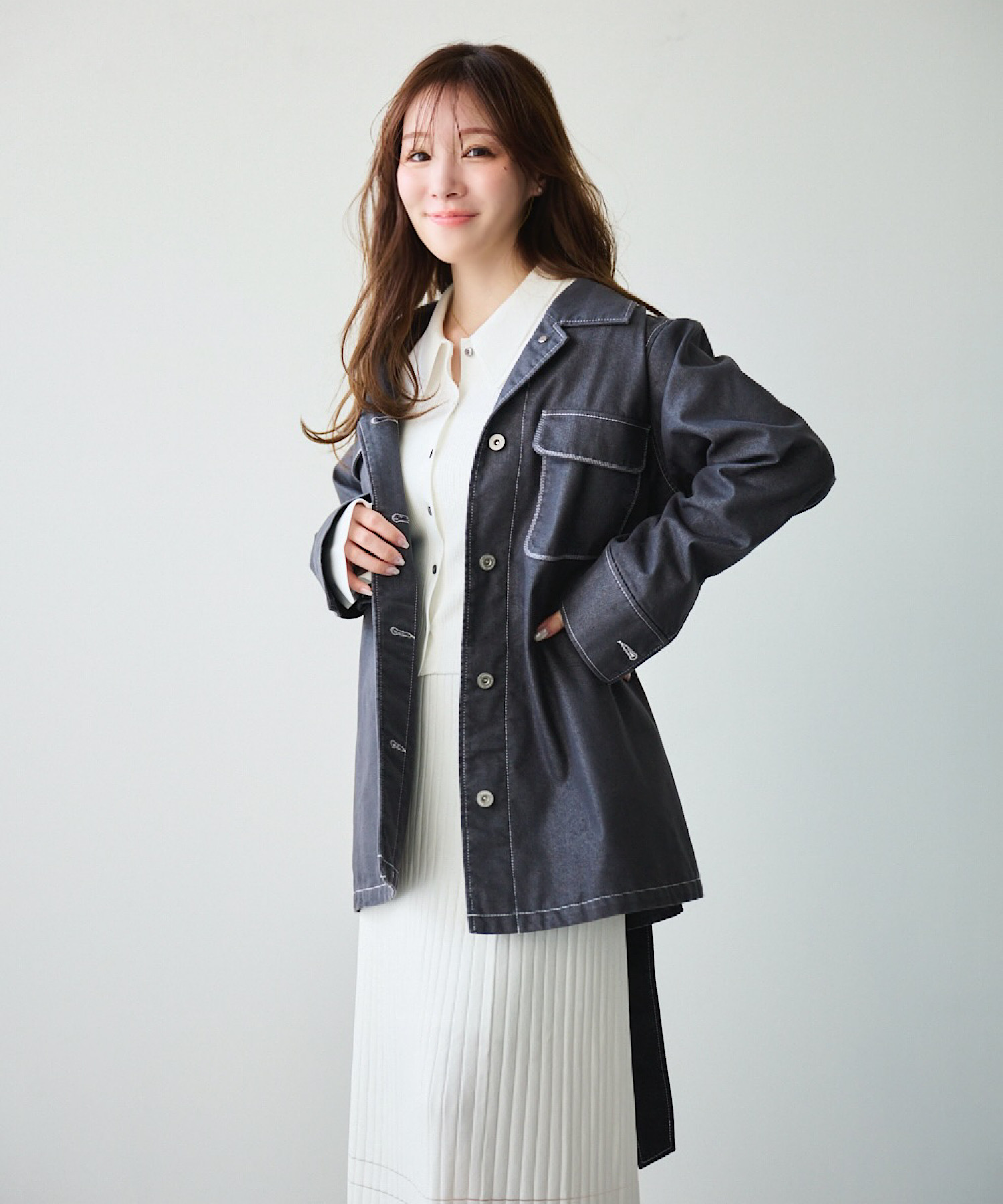 ウエストシェイプシャツジャケット｜PETAL ONLINE（ペタルオンライン）