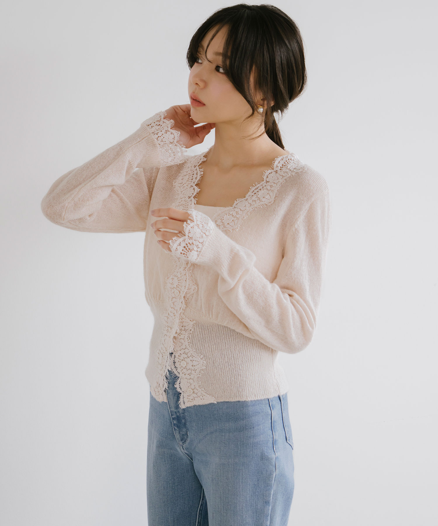 シアーモヘヤレースカーディガン｜PETAL ONLINE（ペタルオンライン）