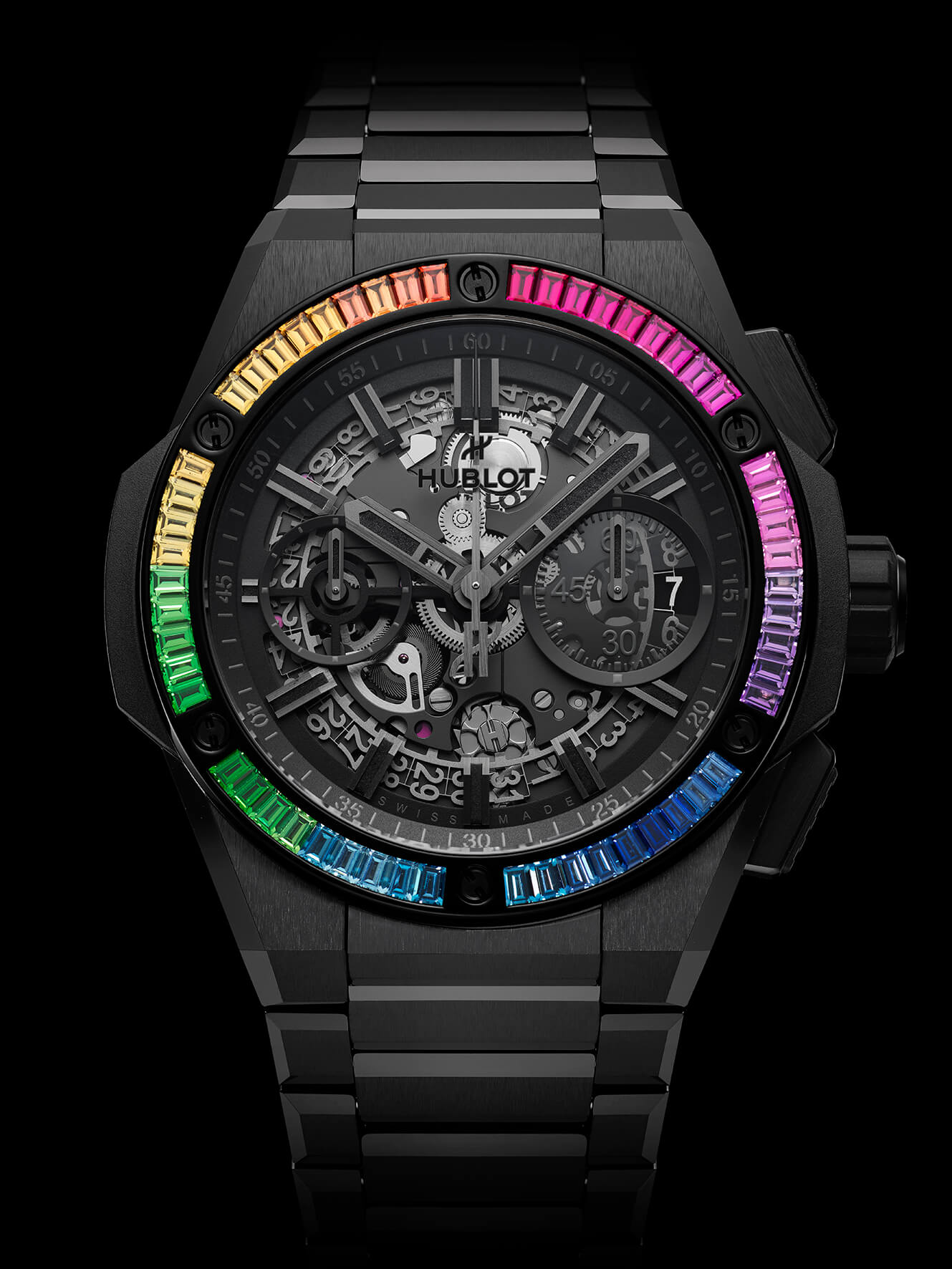 ウブロ】ビッグ・バン インテグレーテッド オールブラック レインボー