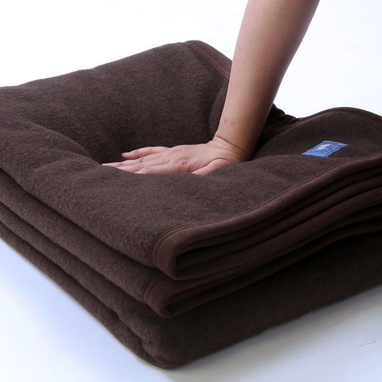 ダブル毛布、防炎製品、200×230cm、大判、最高級ラム毛、ウール100%毛布