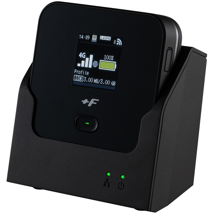 モバイルルーター +F FS045W 充電/LANステーション（+F FS050W/+F