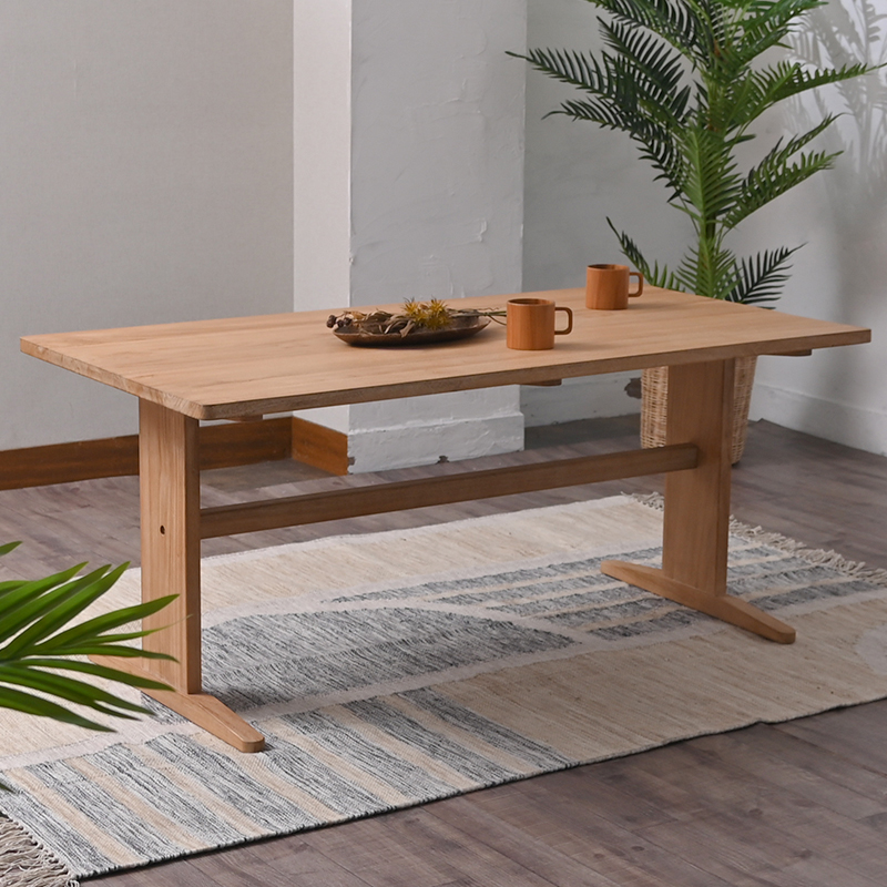 T3204XP チーク無垢材 ローダイニングテーブル 140cm幅 | 【SR-net