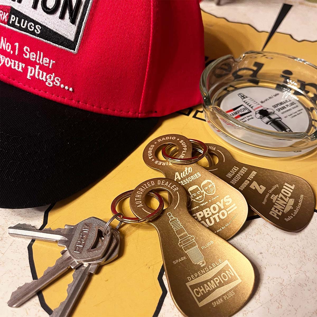 VINTAGE STYLE】ADVERTISING SHOEHORN KEY RING 真鍮 靴べら