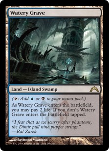 415)□旧枠□《湿った墓/Watery Grave》[RVR] 土地R | 日本最大級 MTG