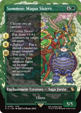 Foil】(200)□ボーダーレス□《召喚：メーガス三姉妹/Summon: Magus