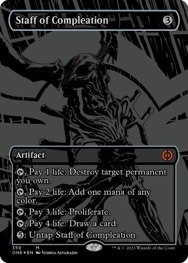 オイルスリック・Foil】(358)《完全化の杖/Staff of Compleation》[ONE