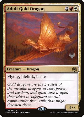 Foil】(216)《アダルト・ゴールド・ドラゴン/Adult Gold Dragon》[AFR