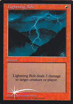 Foil】《稲妻/Lightning Bolt》(ジャッジ褒賞)[旧枠プロモ] 赤 | 日本