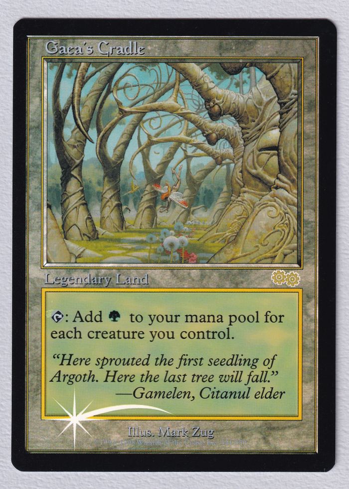 Foil】《ガイアの揺籃の地/Gaea's Cradle》(ジャッジ褒賞)[USG-P] 土地