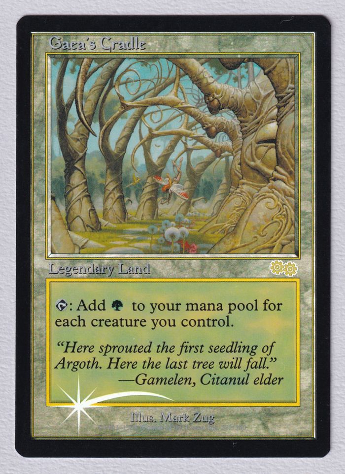 Foil】《ガイアの揺籃の地/Gaea's Cradle》(ジャッジ褒賞)[USG-P] 土地