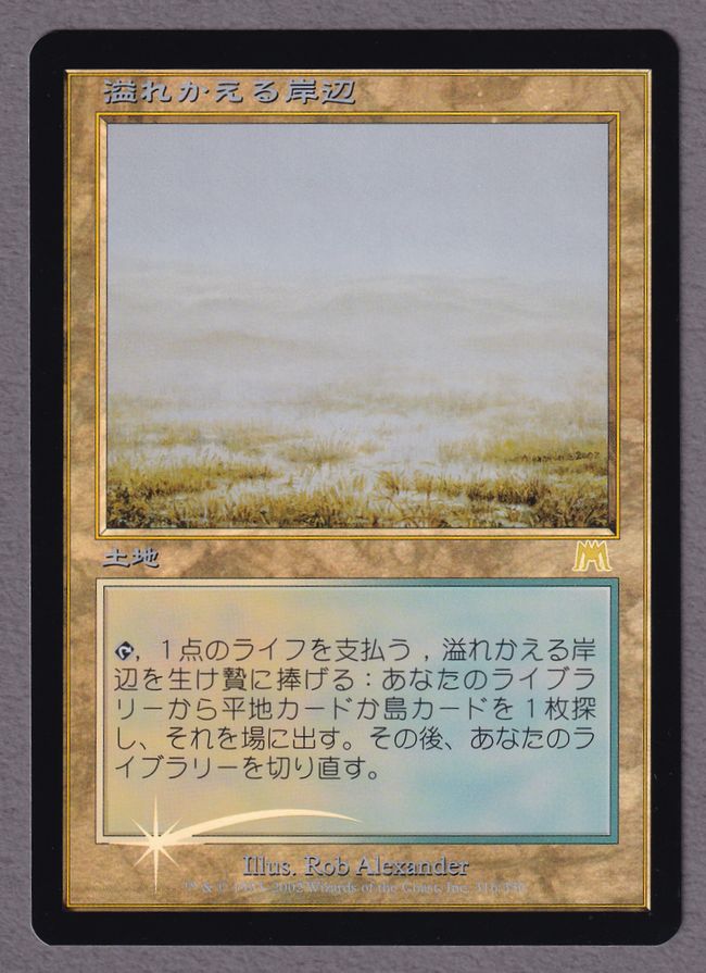 Foil】《溢れかえる岸辺/Flooded Strand》(ジャッジ褒賞)[DCIマーク