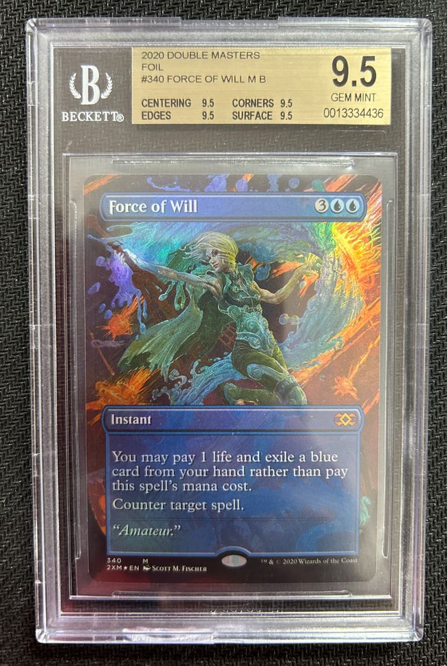 Foil】(340)□ボーダーレス□《意志の力/Force of Will》[2XM-BF] 青R