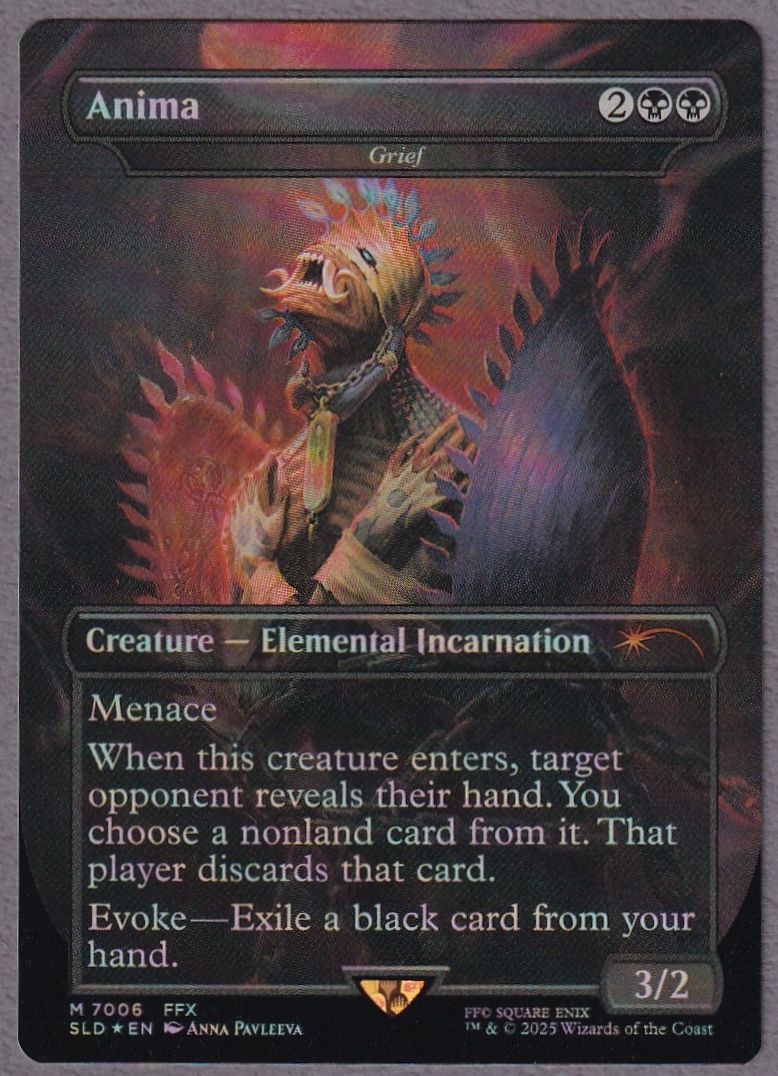Foil】(7006)□ボーダーレス□《アニマ/Anima》//《悲嘆/Grief》[SLD