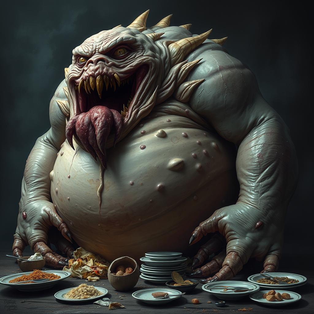 Gluttony Unleashed: The Grotesque Monster