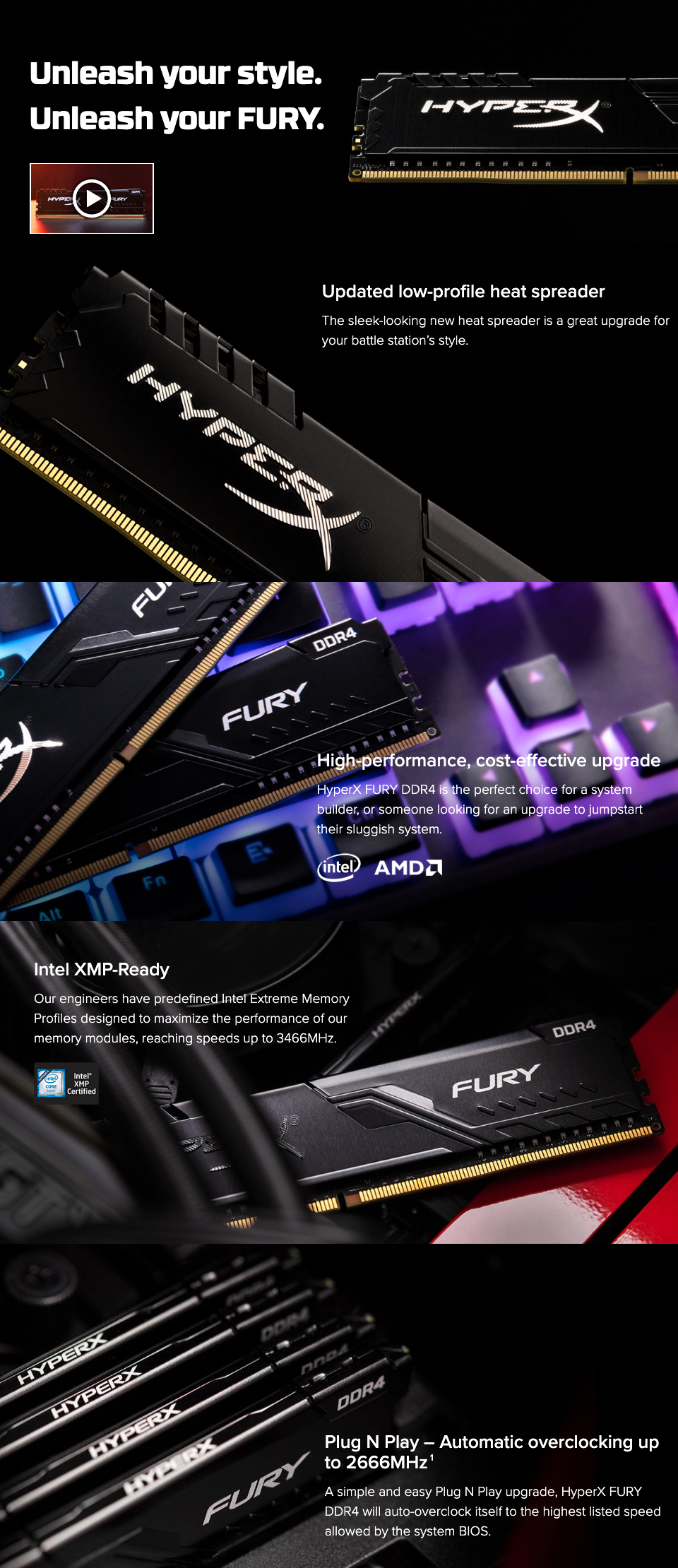 Buy Kingston HyperX Fury 32GB (2x16GB) 3200MHz CL16 DDR4 Black