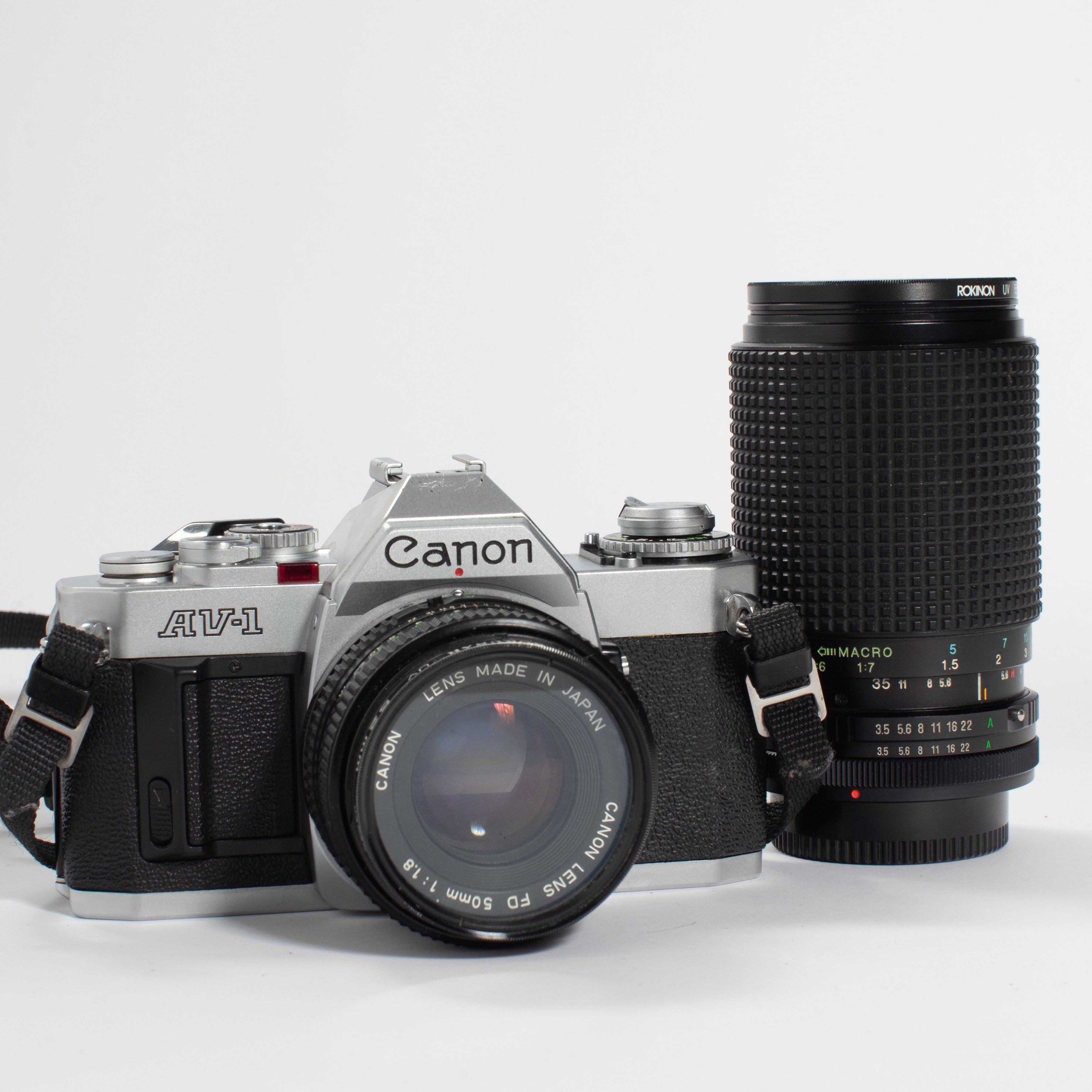 Canon AV-1 with FD 50mm f/1.8 & 35-135mm f/3.5-4.5 – Film Supply Club