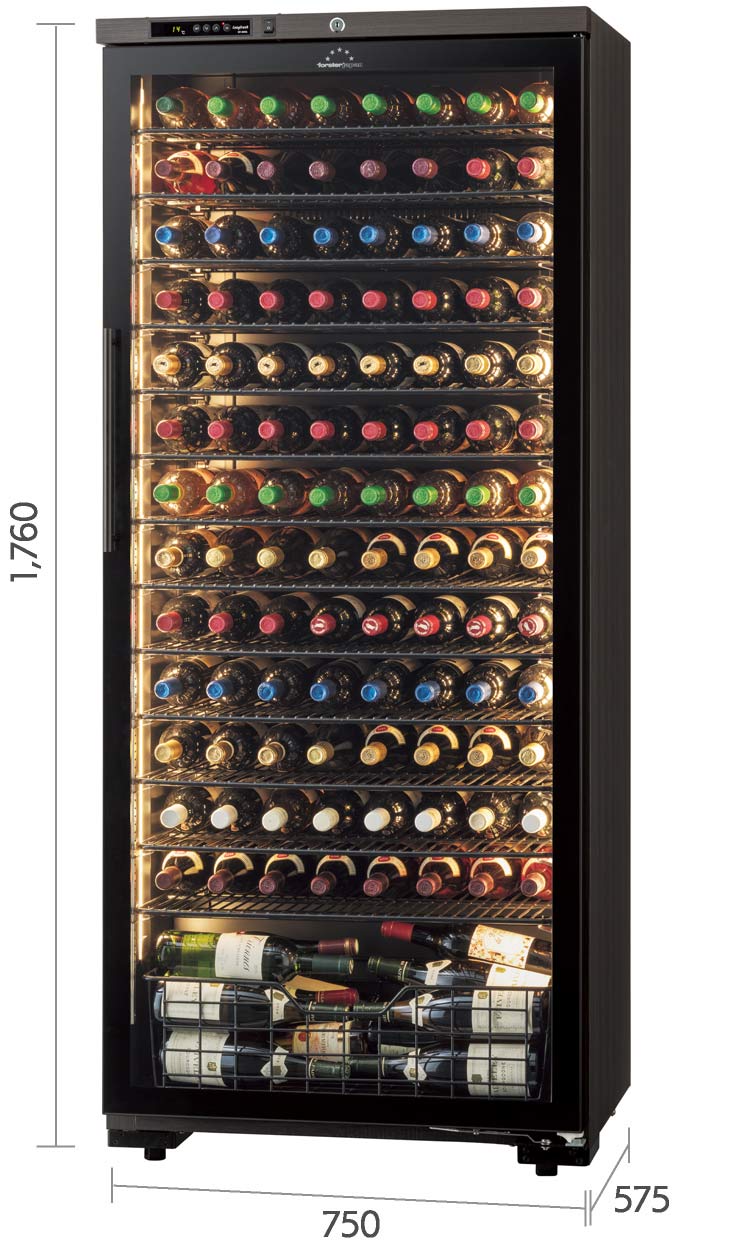 ST-408GL(WK) ロングフレッシュ セラー [ガラス扉/左開き/120本収納