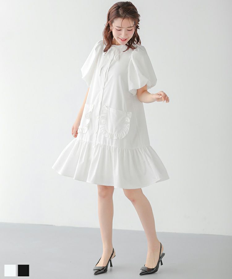 フリルポケットワンピース【宅配便】 | Fit more