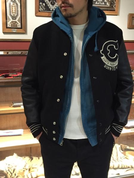 COOTIE 1st Place Jacket スタジャン 【Black×Black】 クーティ