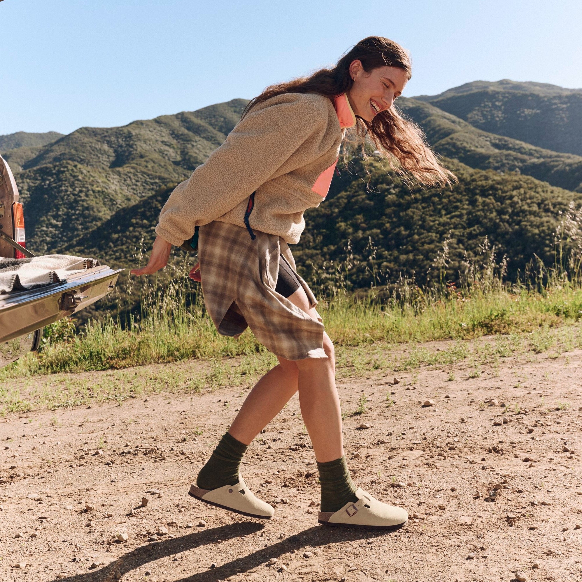 Birkenstock Boston latte cream suede