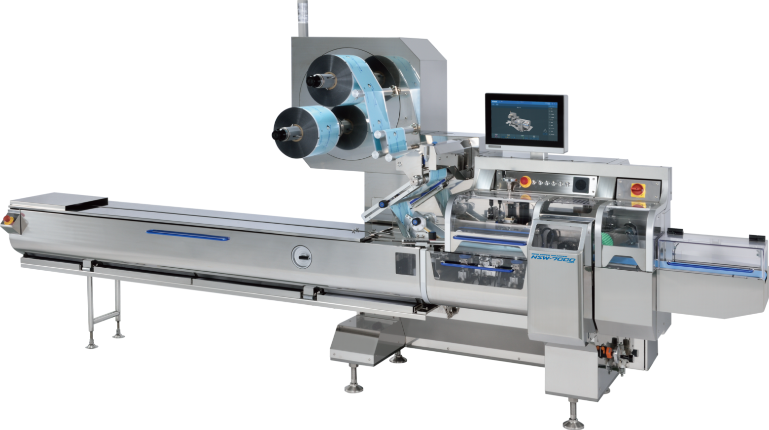 大森機械工業株式会社 新型高速横ピロー包装機 NSW-7000 横ピロー包装
