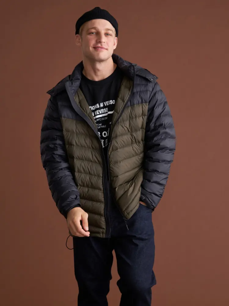 カーキー 洗える軽量ダウンジャケット（切替） | フォーエル公式通販