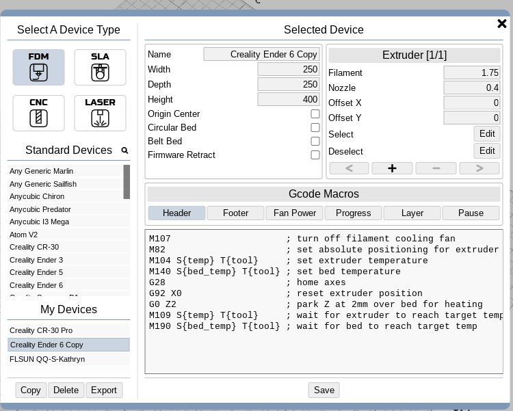 Help creating printer profiles - Page 2 - Kiri:Moto - GridSpace Forums