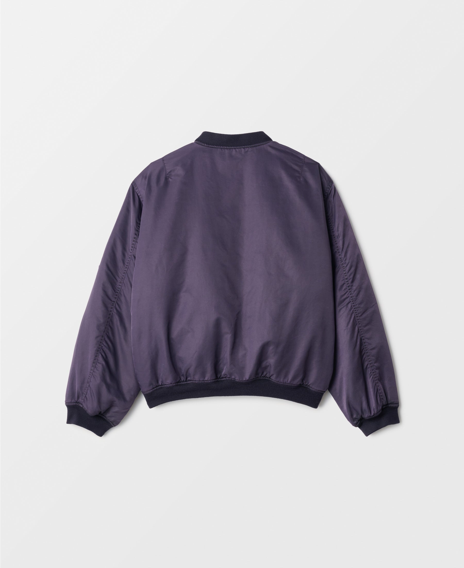 25AW | GARMENTDYE NYLON BOMBER JACKET - DARK GREY X PURPLE